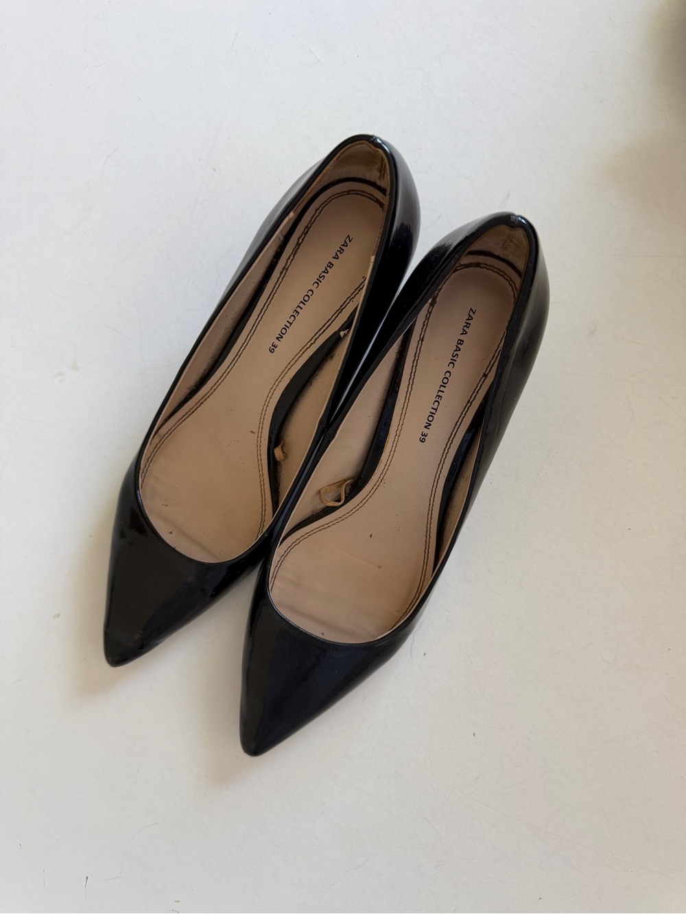 ZARA Block Black Patent Effect Heels - 39/8 US - Picture 3 of 5